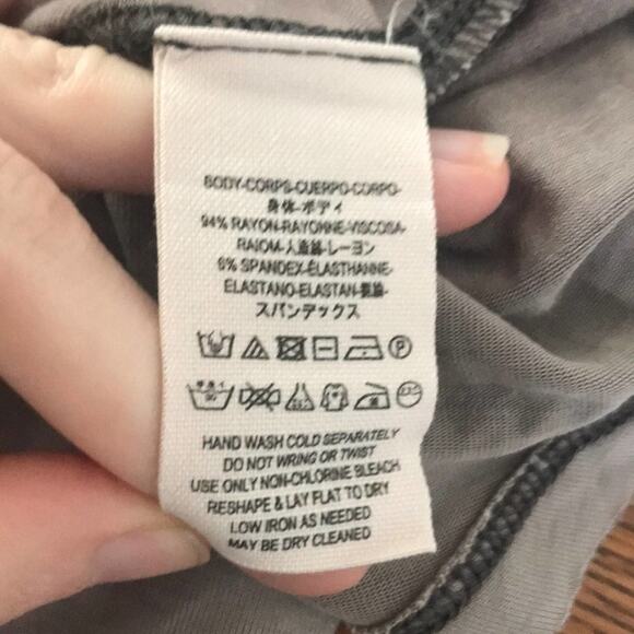 Free People XS brown cowl neckline blouse top long sleeve clean - Picture 8 of 8